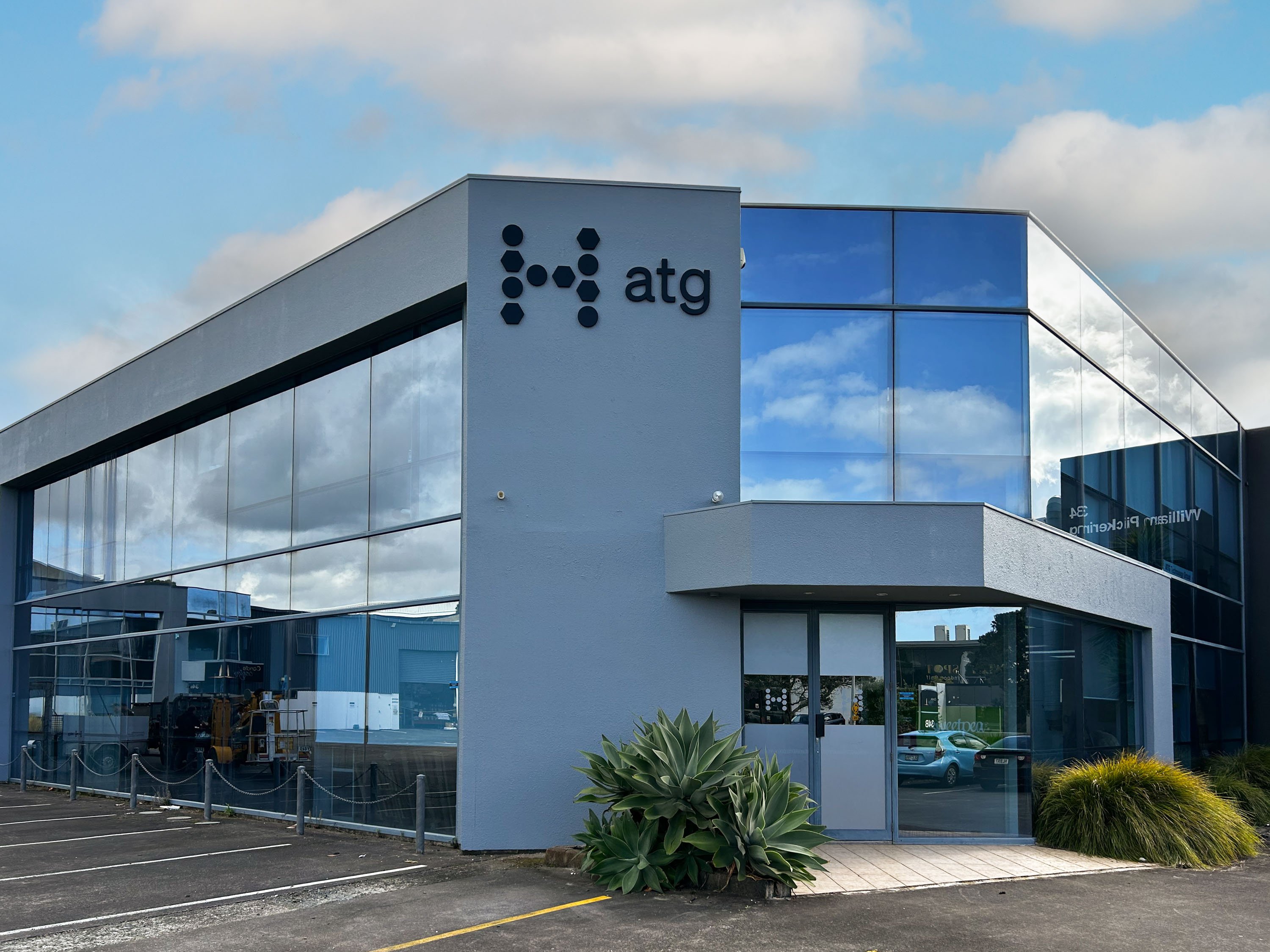 The atg building entrance in Auckland, New Zealand.